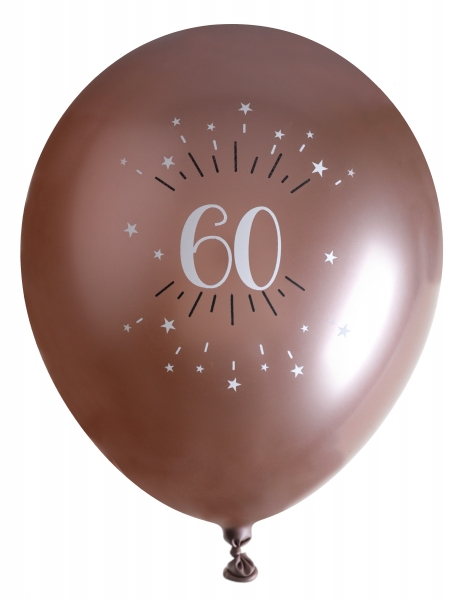 Ballons latex, ballons âges, rose gold, 60