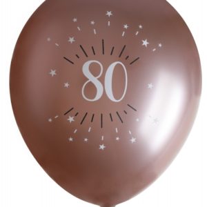 Ballons latex, ballons âges, rose gold, 80