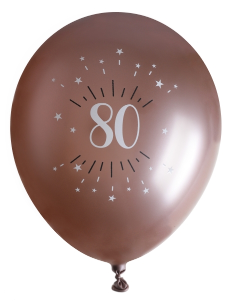 Ballons latex, ballons âges, rose gold, 80