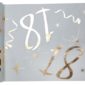 Anniversaire adulte, chemin de table, or, 18