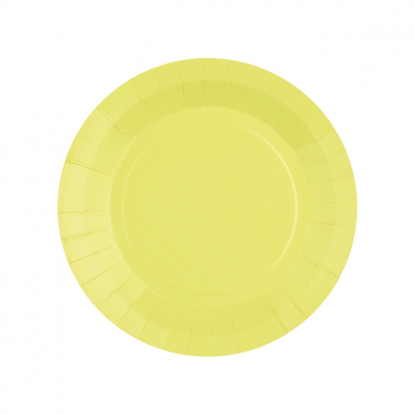 décoration de table, vaisselle, assiette, grand format, jaune citron