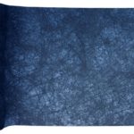 Décoration de table, chemin de table, fanon, bleu marine