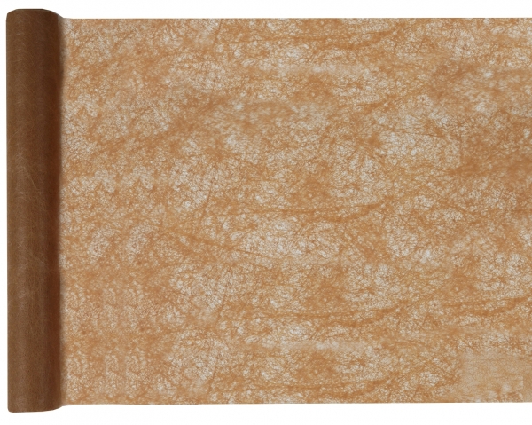 Décoration de table, chemin de table, fanon, moutarde