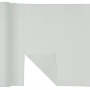 Décoration de table, chemin de table, fanon, gris perle