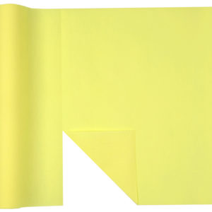 Décoration de table, chemin de table, jaune clair