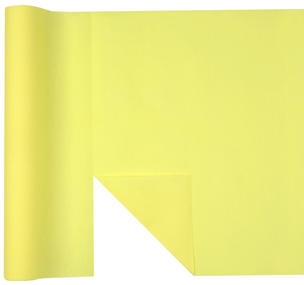 Décoration de table, chemin de table, jaune clair