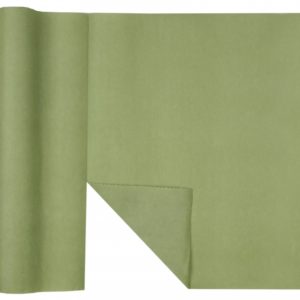 Décoration de table, chemin de table, vert olive