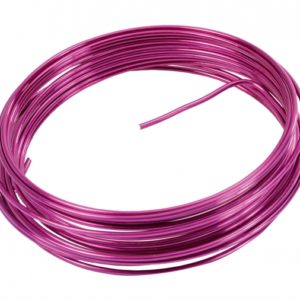 Décoration de table, fil métallique, fuchsia