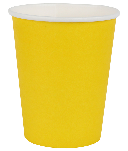 décoration de table, gobelets, jaune
