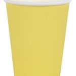 décoration de table, gobelets, jaune citron