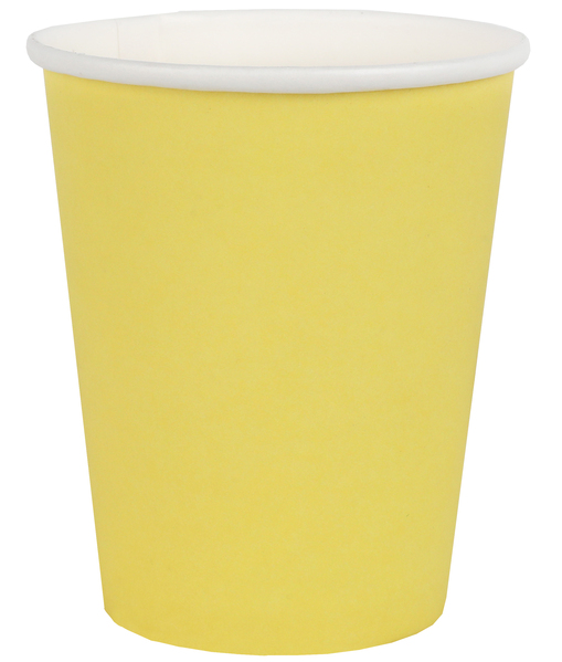décoration de table, gobelets, jaune citron