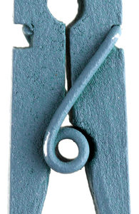 Decoration de table, pince en bois, bleu canard