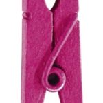 Décoration de table, pince en bois, fuchsia