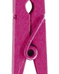 Décoration de table, pince en bois, fuchsia
