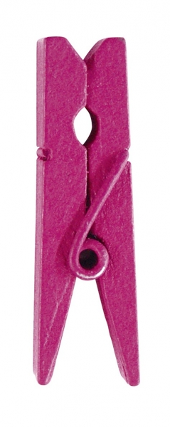Décoration de table, pince en bois, fuchsia