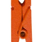 Decoration de table, pince en bois, orange