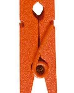 Decoration de table, pince en bois, orange