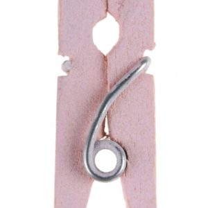 Décoration de table, pince en bois, rose