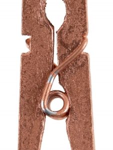 Décoration de table, pince en bois, rose gold