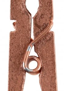 Décoration de table, pince en bois, rose gold