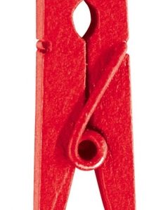 Décoration de table, pince en bois, rouge