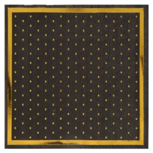 Decoration de table, serviettes, passe partout, noir