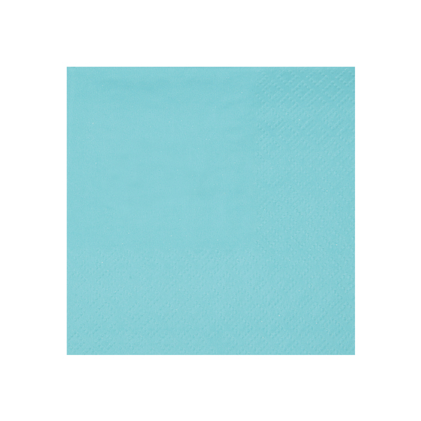 Décoration de table, serviettes en papier, bleu ciel