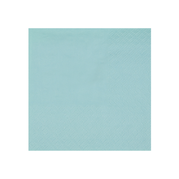 Décoration de table, serviettes en papier, bleu clair