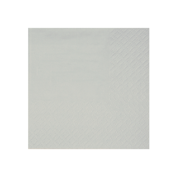 Décoration de table, serviettes en papier, gris perle