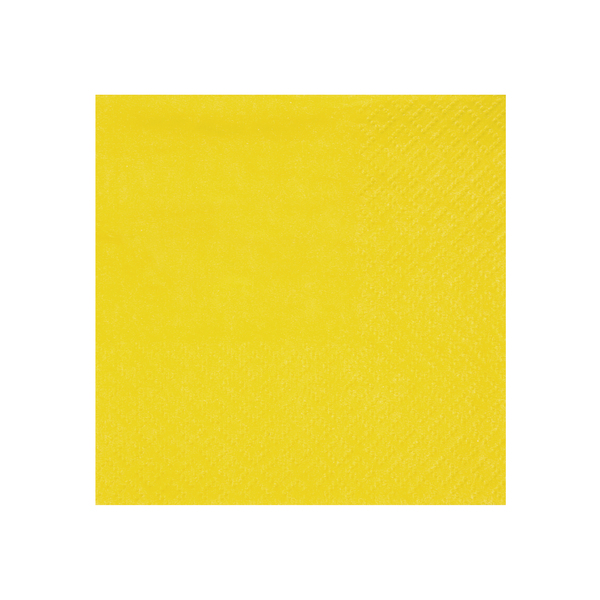 Décoration de table, serviettes en papier, jaune poussin