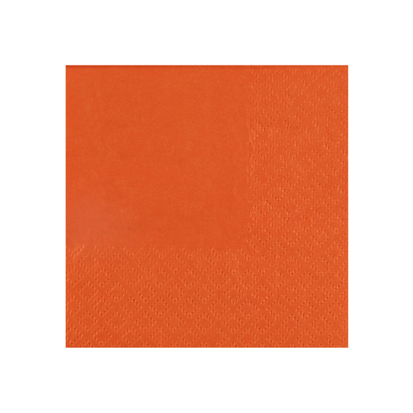 Décoration de table, serviettes en papier, orange