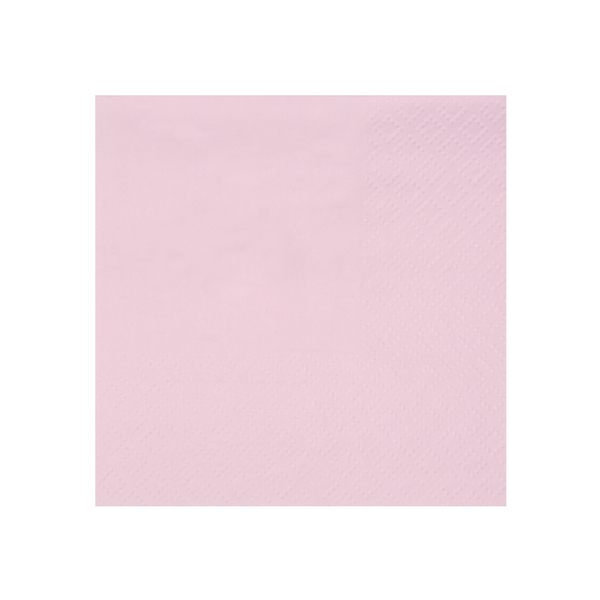 Décoration de table, serviettes en papier, rose clair