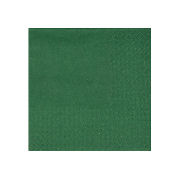 Décoration de table, serviettes en papier, vert foret