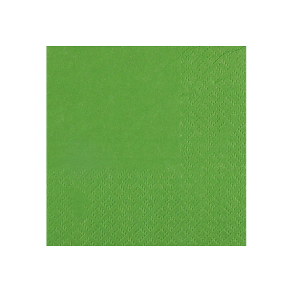 Décoration de table, serviettes en papier, vert pomme