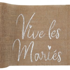 Occasions speciales, mariage, chemin de table, vive les maries