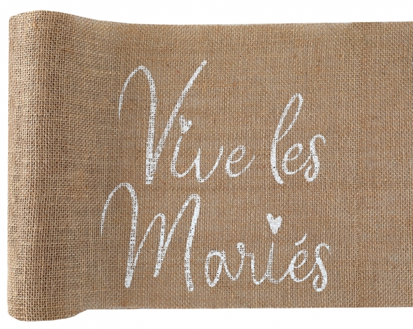 Occasions speciales, mariage, chemin de table, vive les maries