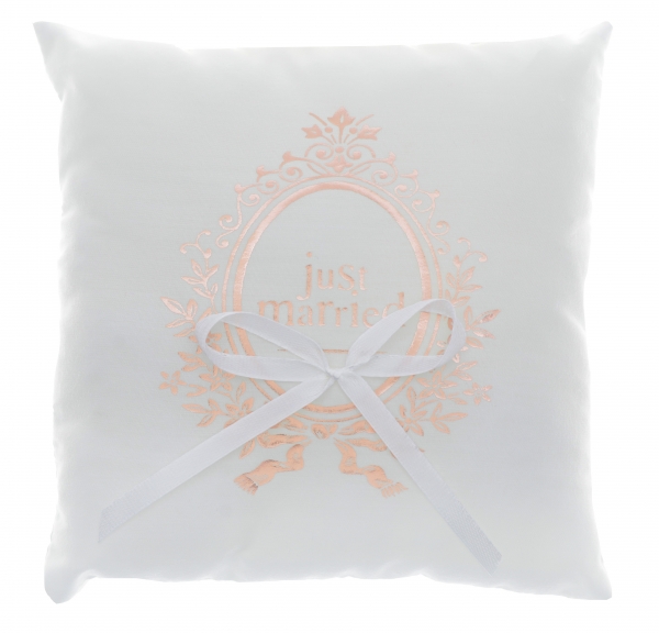 Occasions spéciales, mariage, coussin, just married, rose gold