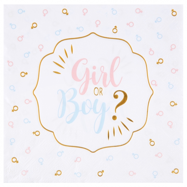 Occasions speciales, serviettes, boy and girl