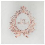 Occasions speciales, serviettes, just married, rose gold