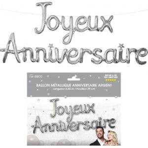 Anniversaire, ballons, joyeux anniversaire, argent