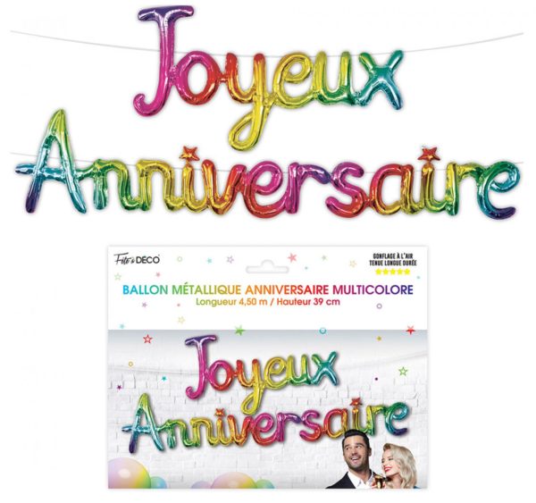 Anniversaire, ballons, joyeux anniversaire, MULTI