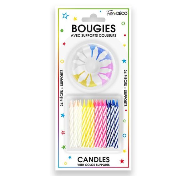 Anniversaire, bougies, assortis