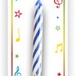 Anniversaire, bougies, musicale, bleu
