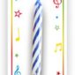 Anniversaire, bougies, musicale, bleu
