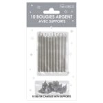 Anniversaire, bougies, pailletées, argent
