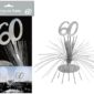 Anniversaire, centre de table, argent, 60