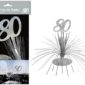 Anniversaire, centre de table, argent, 80