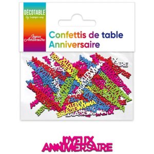 Anniversaire, confettis, multi