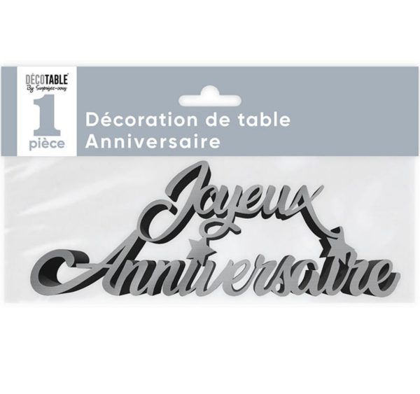 ANNIVERSAIRE-DECORATIONDETABLE-ARGENTE Anniversaire, décoration de table, argenté