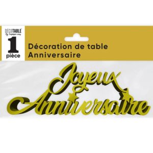 Anniversaire, décoration de table, or
